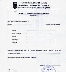 Contoh surat lamaran pekerjaan sebagai tenaga administrasi di rumah sakit. Contoh Surat Keterangan Sakit Dari Dokter Klinik Contoh Seputar Surat