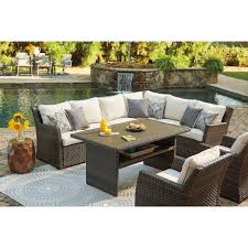 Lovejoy Patio Sectional And Lounge Chair With Cushions In 2020 Patio Furniture Layout Patio Sectional Resin Patio Furniture