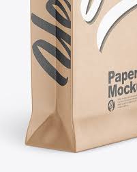 Paper Bag Mockup In Bag Sack Mockups On Yellow Images Object Mockups