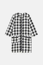 Tweed Dress With Stripe From Zara