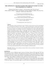 Maybe you would like to learn more about one of these? Pdf The Immediate And Post Flood Mid Term Of Flood Victims Psychospiritual Module