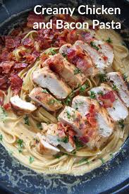 Creamy Chicken And Bacon Pasta Recipe Bacon Pasta Chicken Bacon Pasta Bacon Pasta Recipes