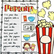 How To Make Popcorn Procedure Writing Free Sample Tpt Procedural Writing How To Make Popcorn 1st Grade Writing