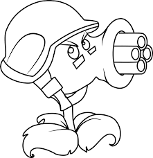 How to draw a minigun.quick and simple drawings. Cool Gatling Pea Coloring Page Free Printable Coloring Pages For Kids