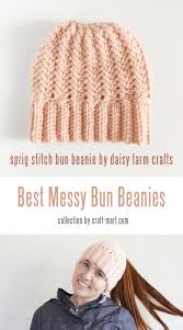 Join the yarn to the hairband with a slip stitch. 12 Easy Patterns For Messy Bun Crochet Hat Craft Mart