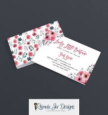 Sale 35 Off Business Card Designs Floral Business Card Floral 418 17 By Rhondajai On Ets Etsy Business Cards Floral Business Cards Beautiful Business Card