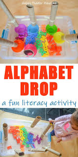 Alphabet Drop Fine Motor Toddler Activity Happy Toddler Playtime Easy Toddler Activities Toddler Activities Creative Activities For Kids