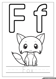Flower outline coloring page 4. Letter F Worksheets Flash Cards Coloring Pages