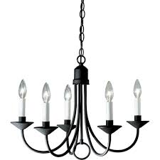 Progress Lighting 21 In 5 Light Textured Black Chandelier P4008 31 The Home Depot
