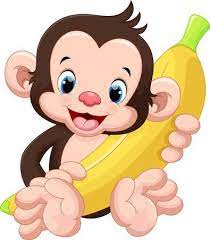 Cute Monkey Holding A Banana Art Drawings For Kids Cute Monkey Monkey Drawing