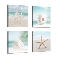 Check spelling or type a new query. Buy Artistic Path Seashell Picture Canvas Wall Art Beach Themed Artwork Painting Print For Wall Decor For Dining Room 12 W X 12 H X 4 Pcs Multi Size Online In Turkey B07q3rc1dc