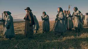 On december 10, moss was joined by several of her handmaid's tale cast members to announce that season 4 filming had resumed and. The Handmaid S Tale Everything We Know About The Colonies Vanity Fair