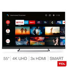 Tcl technology (originally an abbreviation for telephone communication limited) is a chinese multinational electronics company headquartered in huizhou, guangdong province. Tcl 55ec788 55 Inch 4k Ultra Hd Smart Android Tv With Sound By Onkyo Costco Uk