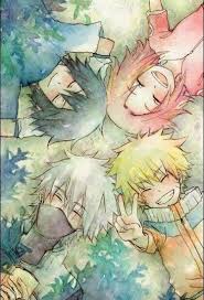 Naruto Kakashi Sensei Sasuke Sakura Never Really Got Into Naruto But It Was To Cute To Pass Up Anime Manga Anime Naruto