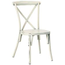 Hcb metal dining chairs set of 4 indoor outdoor patio chairs stackable kitchen chairs with back restaurant chair 330 lbs capacity (black) 4.7 out of 5 stars 10 $108.99 $ 108. Stackable Metal X Back Chair In White Finish