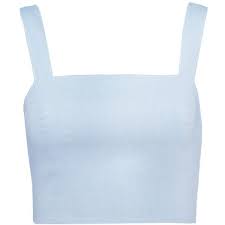 Miss Selfridge Top Blue Miss Selfridge Tops Light Blue Crop Top Blue Crop Tops