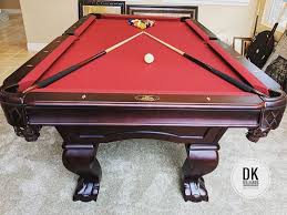 7 Foot Mahogany Montgomery With Burgundy Cloth Billiards Dkbilliards Playpool Mancave Gameroom Pooltable Play Pool Pool Table Billiards