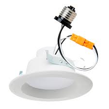 Led Recessed Lighting Kit For 4 Cans Retrofit Led Downlight W Open Trim 60 Watt Equivalent Dimmable 900 Lumens Super Bright Leds