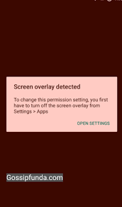 You must know that screen overlay detected popup appears when you install any new this screen overlay setting will turn off screen overlay of all apps, after which you can install any new application on your moto or you will be able to allow. Screen Overlay Detected Problems Quick Fix Gossipfunda