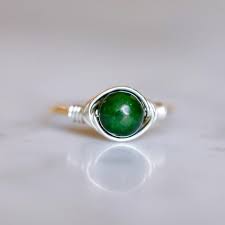 Emerald Jade Ring Gemstones Jade Ring Crystal Jewelry