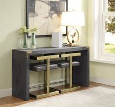 Stagner Gray Console Table With 2 Stools Contemporary Console Table Gray Console Table Console Table