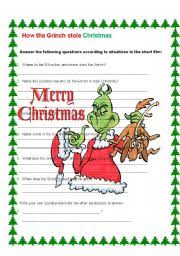 Seuss book, and many tv shows and movie renditions that came the book is named how the grinch stole christmas. How The Grinch Stole Christmas Esl Worksheet By Maresia