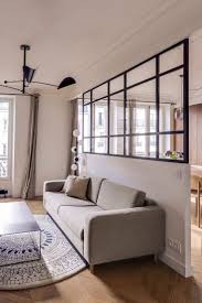 Une Verriere Toute En Longueur Pour Separer Salon Et Salle A Manger Deco Interieur Salon Deco Salon Deco Maison