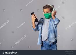 White Boy Curly Hair Wearing Protection Stock Photo 1778194103 |  Shutterstock