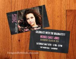 Mini Chalkboard Graduation Invitation Small Business Card Etsy Graduation Invitations Graduation Chalkboard Small Business Cards