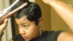 Visit our website look book of wigs at, www.lehosthair.com. Short Relaxed Hair Tutorial How I Style My Short Cut Youtube