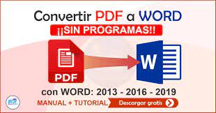 Como Convertir Archivos De Pdf A Word Sin Programas Solo Usando Word 2013 2018 Clases De Computacion Archivadores Cursos Gratis De Computacion