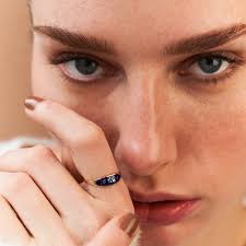 14K Gold Sky Ring, Celestial Blue Enamel Ring, Moon and Star Ring, Planet  Space Ring, Gold Plated Silver, Dainty Thin Gold Ring, Bestie Gift