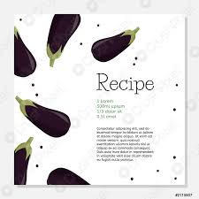 Wird verwendet, wenn mehr als ein rezept auf einer seite verwendet wird. Frische Auberginen Rezept Design Vorlage Gemuse Aubergine Hintergrund Stock Vektorgrafi Crushpixel