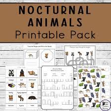 Their nighttime lifestyle helps them hide from predators and sneak up on prey. Nocturnal Animals Printable Pack Simple Living Creative Learning