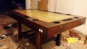 Custom Dungeons And Dragons Table With All The Fixins Removable Dining Top Built In Screen For Maps Dm Laptop Stand Cup Hol Dragon Table Home Diy Dnd Table