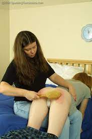 This 18 year old girl was experiencing a hairbrush spanking for the very first time, over her mom's lap. Black Hair Brush Spanking Bdsm Fetish