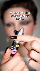 MAC Cosmetics Frost Lipstick Haku, with Lip Pencil Greige