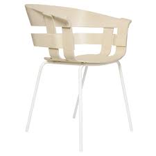 This vintage side chair affords you the comfort, and stylish for a multitude of decor choices. Wick Dining Chair Ash Seat White Metal Legs Rouse Home
