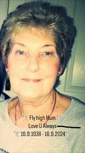 Happy heavenly birthday mum with purple flowers