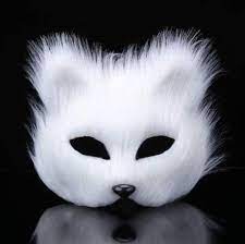 Amazon.com: Mydio Halloween Costume Party Arctic Fox Half Face Veil Eye  Mask : Beauty & Personal Care