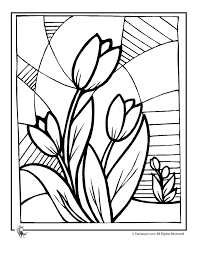 Spring coloring pages for kids. Flower Coloring Pages Spring Flowers Tulip Flower Coloring Page Fantasy Jr Flower Coloring Pages Stained Glass Coloring Pages Flowers Coloring Pages