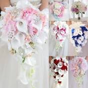 How many centerpieces, bridesmaids' bouquets, pew flowers, standing arrangements, hanging arrangements, boutonnieres and corsages. 73 39