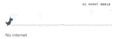 The No Internet Google Chrome Dinosaur Game Has A Birthday Cake And Hat Today Dinosaur Games Digital Media Internet