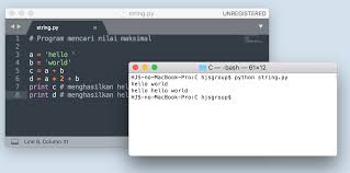 Pemrograman Dasar Tipe Data String Pada Python Kode Python