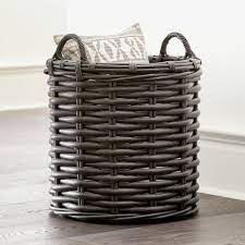 Same day delivery 7 days a week £3.95, or fast store decorative boxes and baskets(11). Black Rattan Woven Round Basket Crate And Barrel Uae