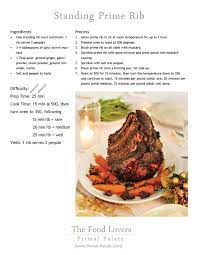 How long does it take to cook prime rib at 325 degrees? Standing Rib Roast Primal Palate Paleo Recipes