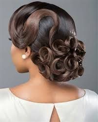 Updo wedding hairstyle for black women. 20 Wedding Updo Hairstyles For Black Brides Weddinginclude Natural Hair Styles Hair Styles Natural Hair Bun Styles