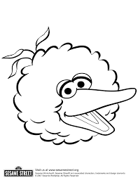 Marisa hamanako wp content 2017 02 big bird coloring. Sesame Street Face Coloring Pages Coloring Home