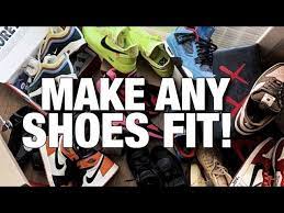 Wet the shoes by carefully spreading water over the areas you'd like to shrink. How To Make Small Shoes Fit Larger Youtube