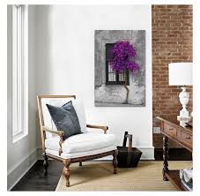 Black And White With Pop Of Color Wall Art Tree In Front Of Window Purple Pop Color Pop By Panoramic Images Canvas Print Black Wall Art Neutral Furniture Canvas Art Wall Decor